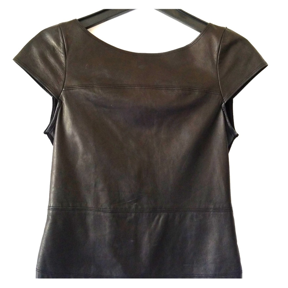Alice+Olivia leather top